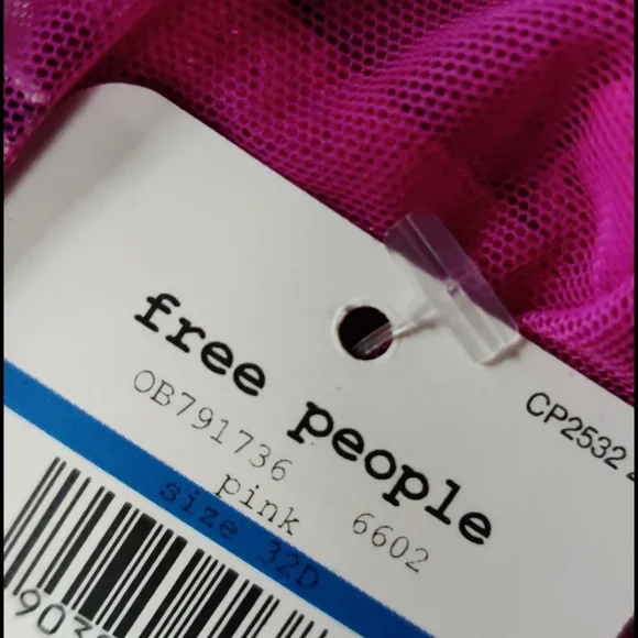 Free People Underwire Pink Mesh Triangle Cup Bra - Picture 5 of 5